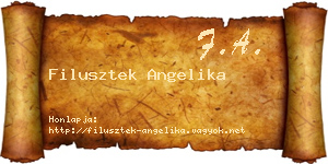 Filusztek Angelika névjegykártya